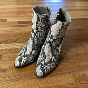 Treasure & Bond snake skin booties